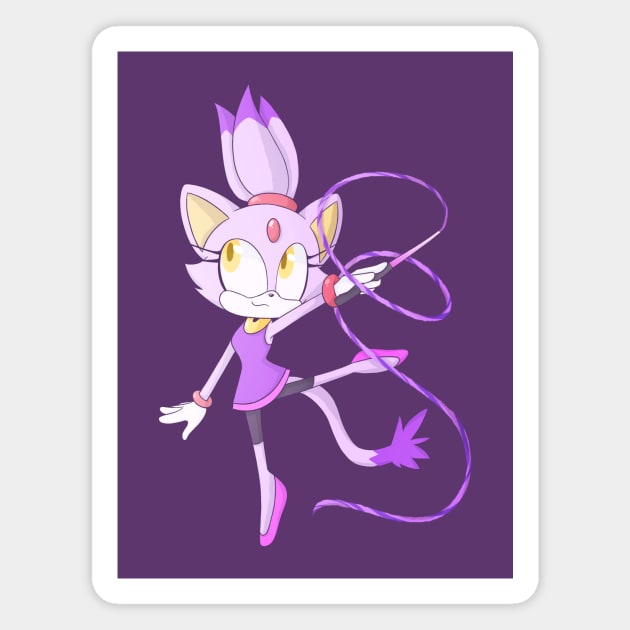 Blaze the Cat - Rhythmic Gymnastics Magnet by SpookytheKitty2001